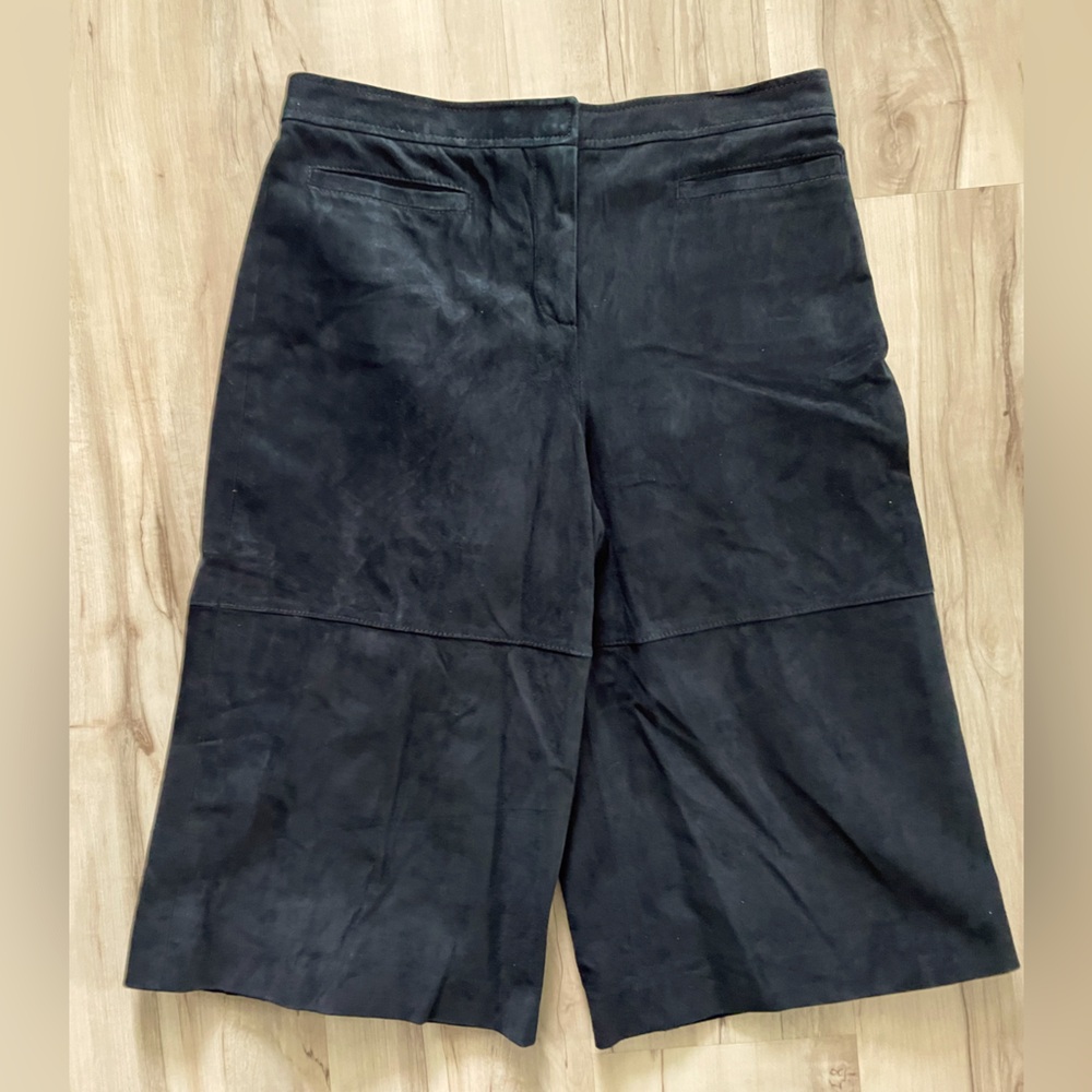 Geniune Black Leather Suede Shorts Size 4